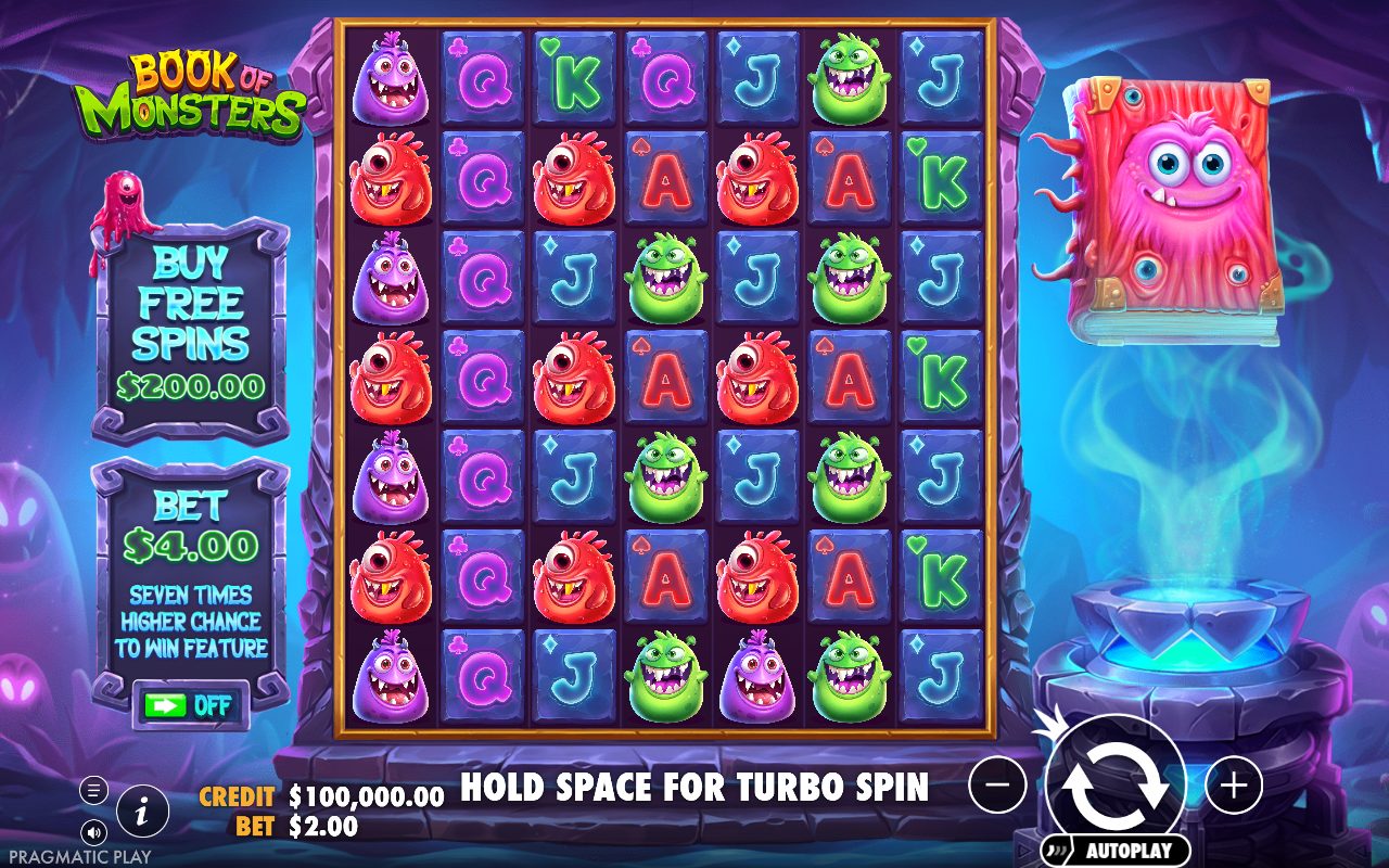 Book of Monsters base game reels