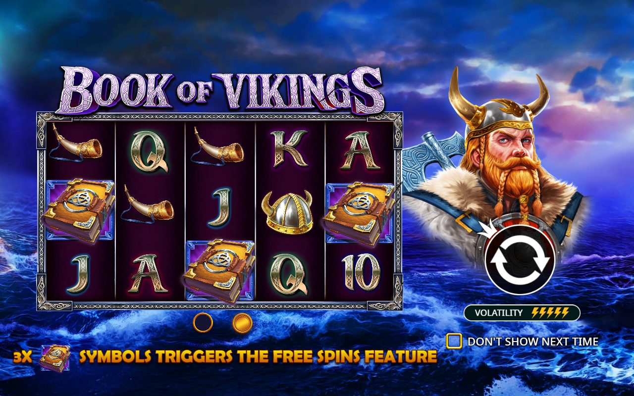 Book of Vikings game lobby / feature intro