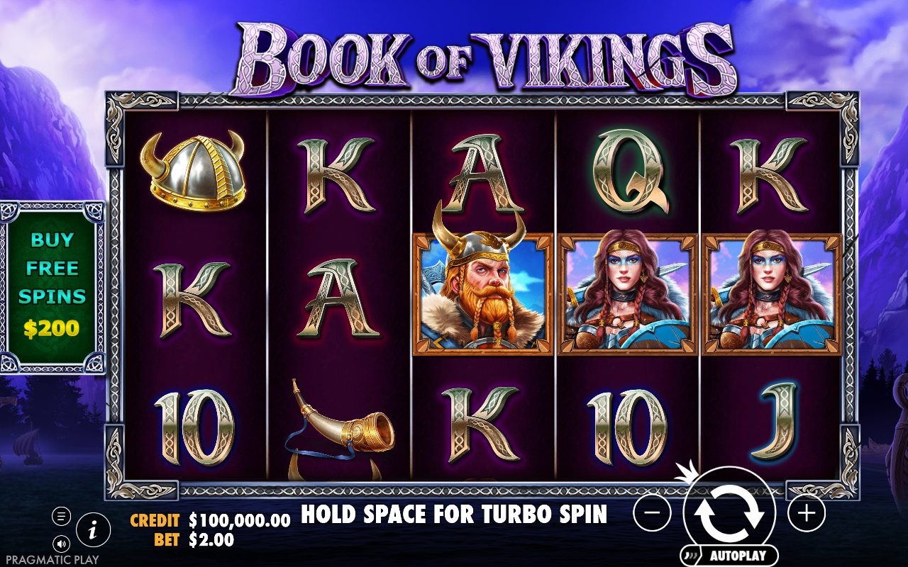 Book of Vikings base game reels