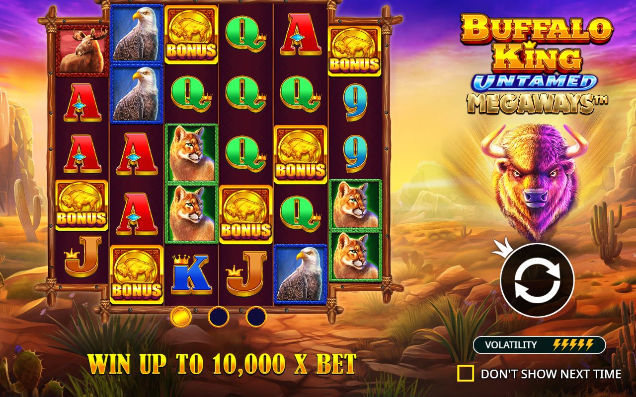 Buffalo King Untamed Megaways base game reels