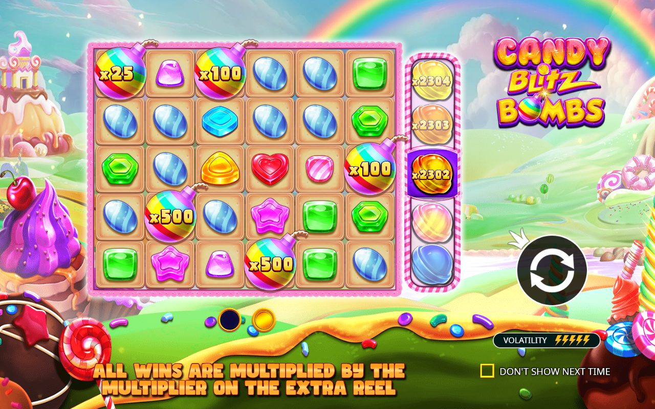 Candy Blitz Bombs game lobby / feature intro