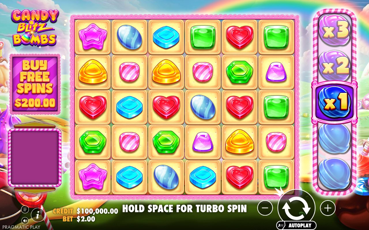 Candy Blitz Bombs base game reels