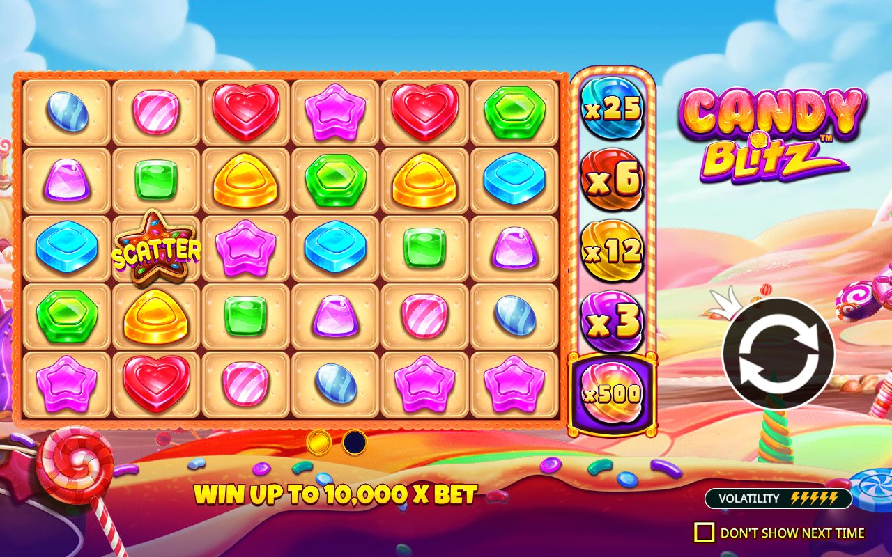 Candy Blitz game lobby / feature intro
