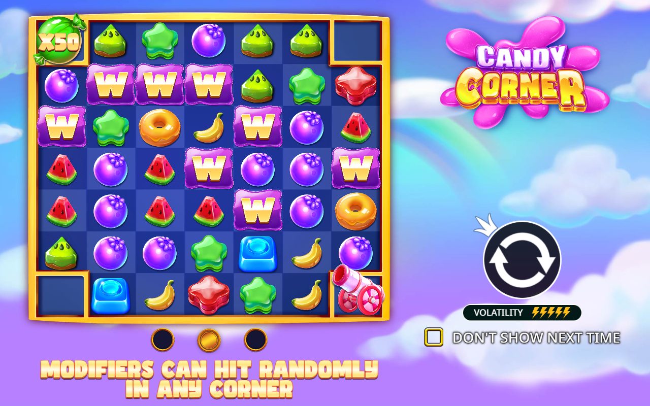 Candy Corner game lobby / feature intro