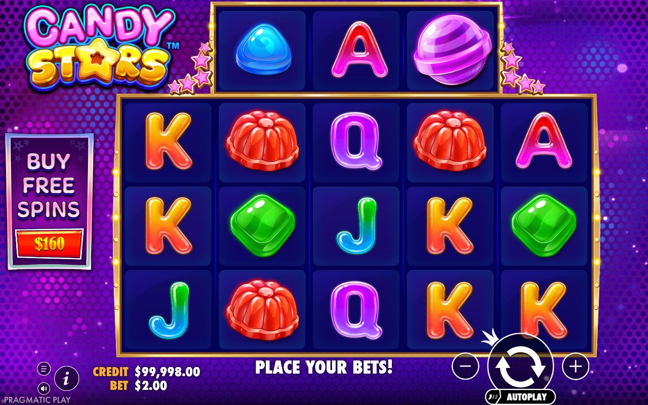 Candy Stars base game reels
