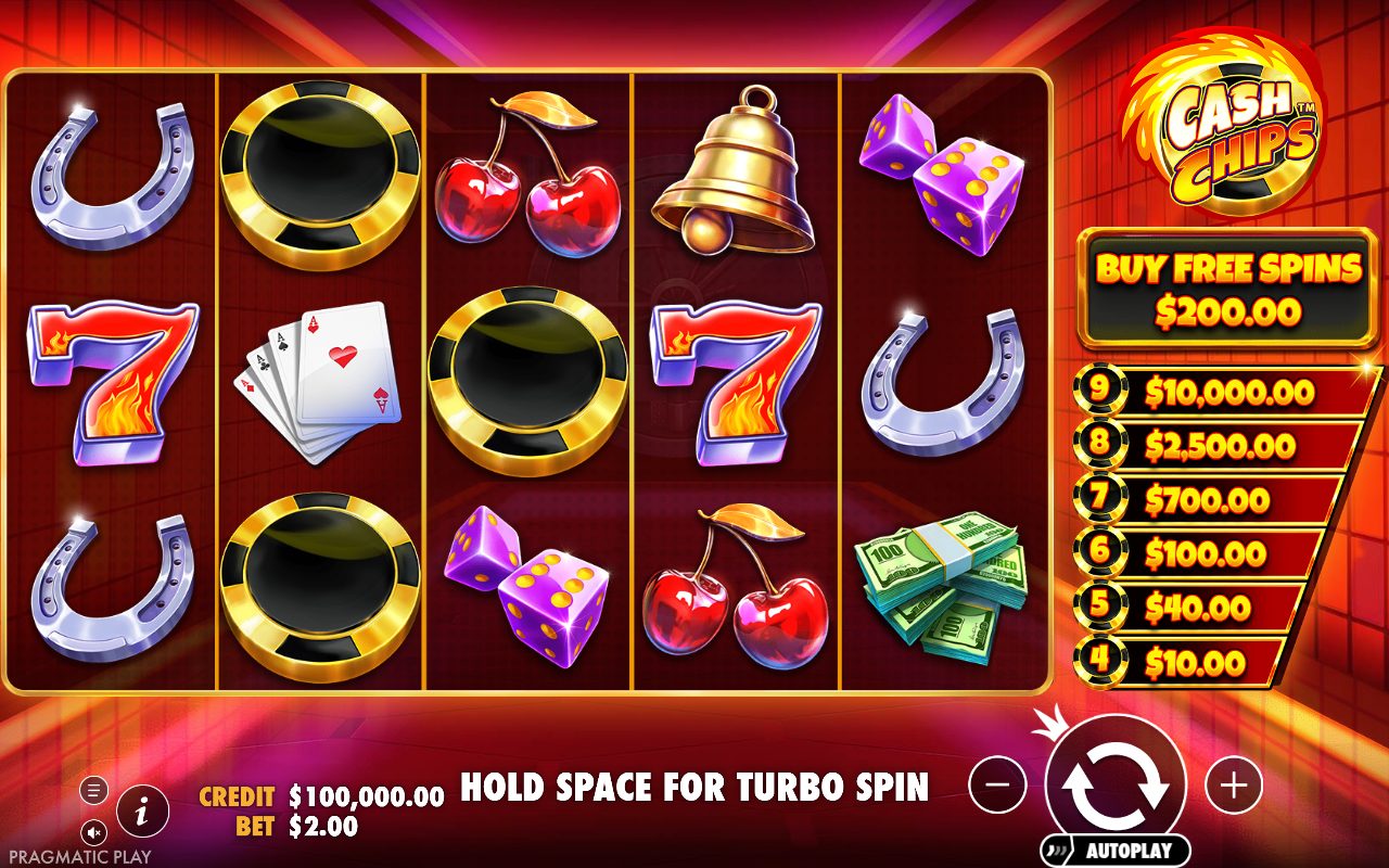 Cash Chips game lobby / feature intro