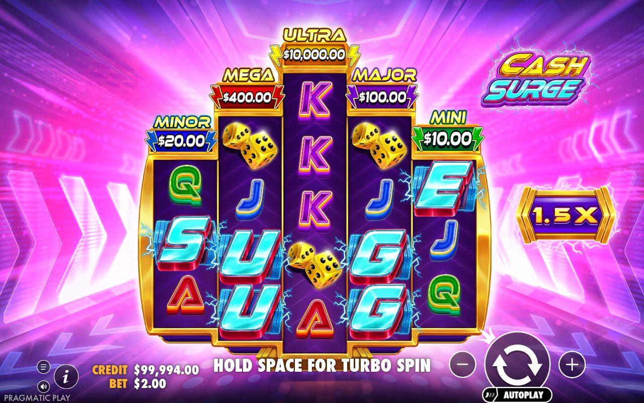 Cash Surge base game reels