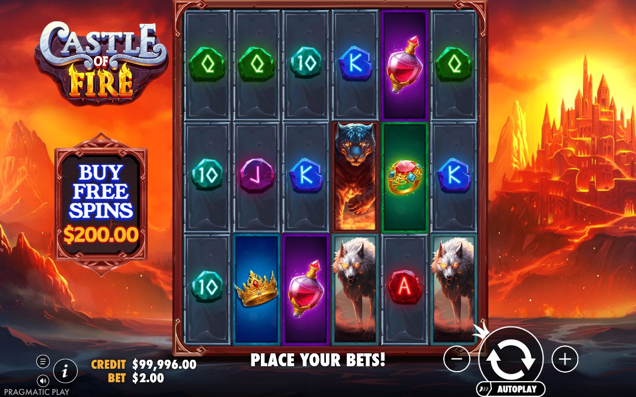 Castle of Fire base game reels