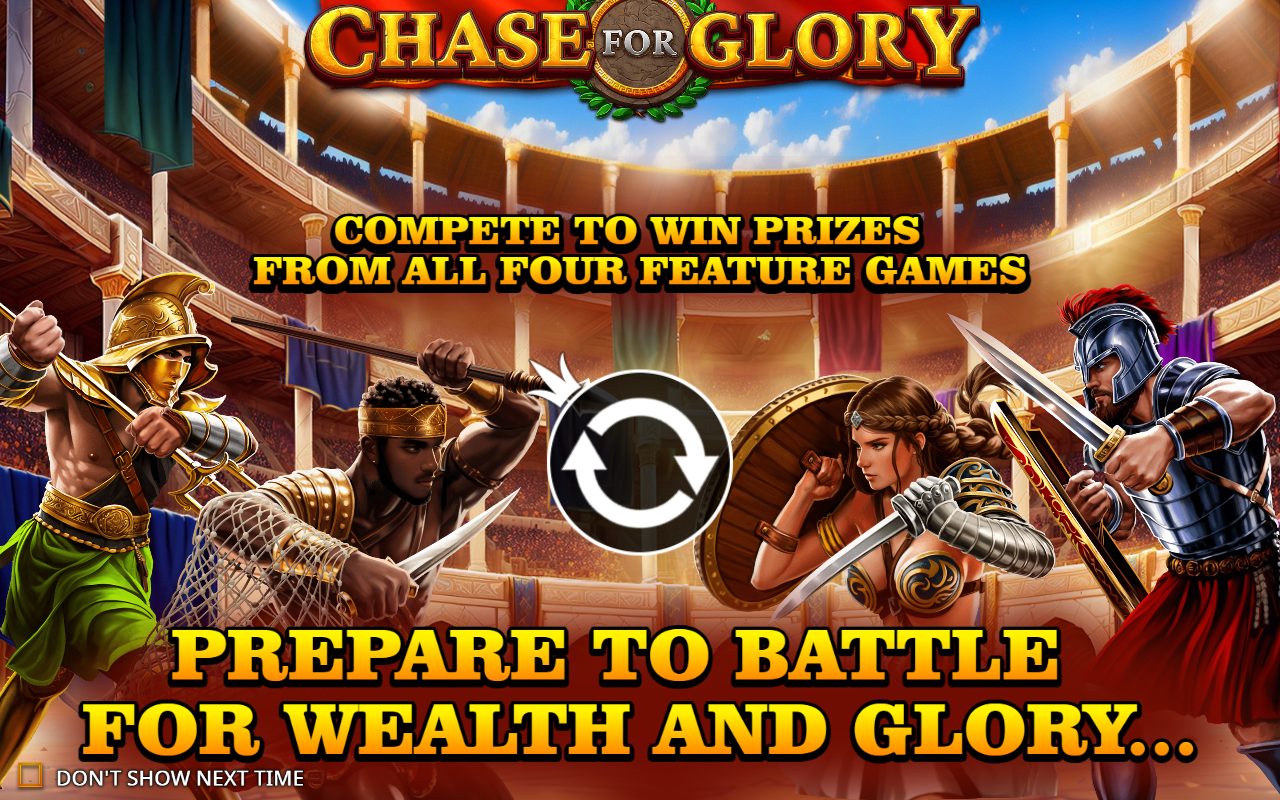 Chase for Glory game lobby / feature intro
