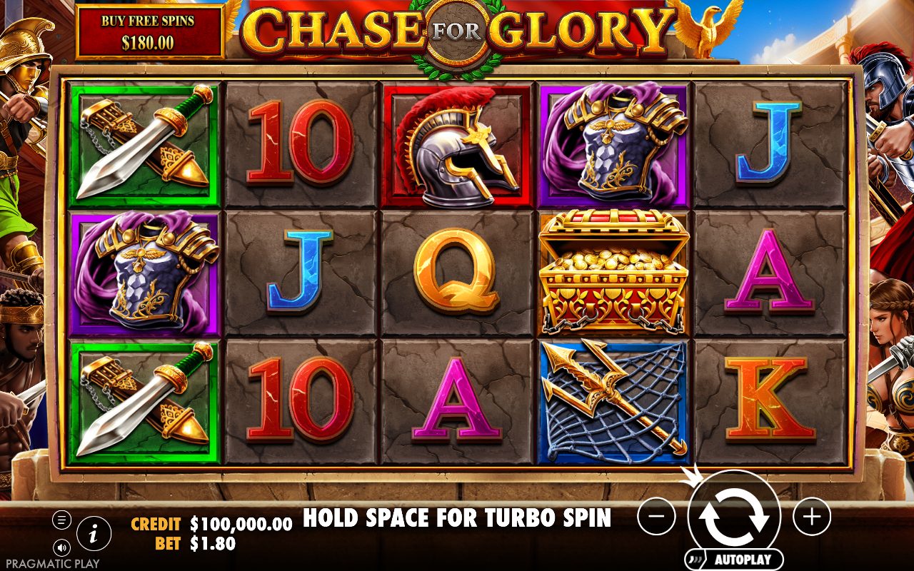 Chase for Glory base game reels