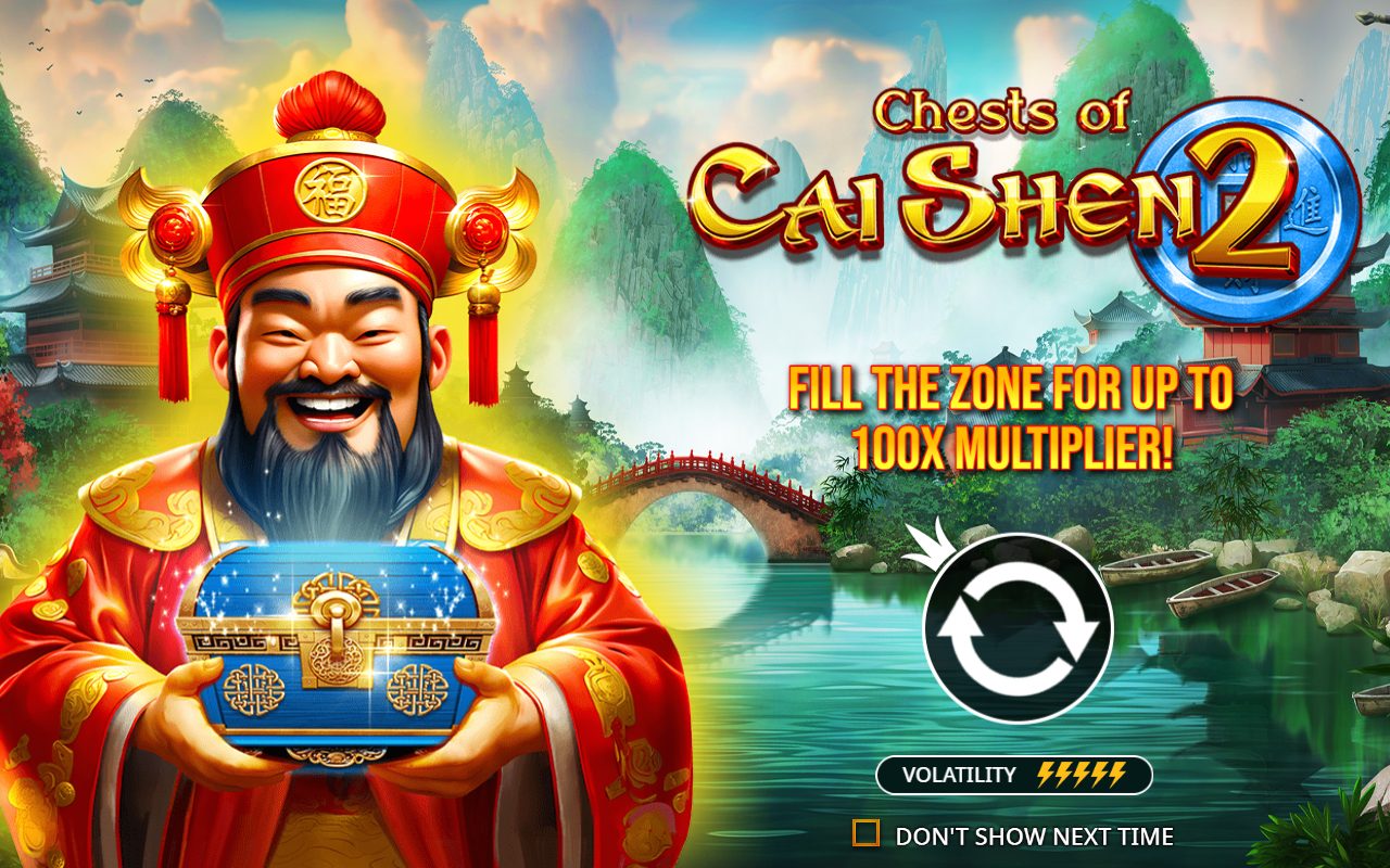 Chests of Cai Shen 2 game lobby / feature intro