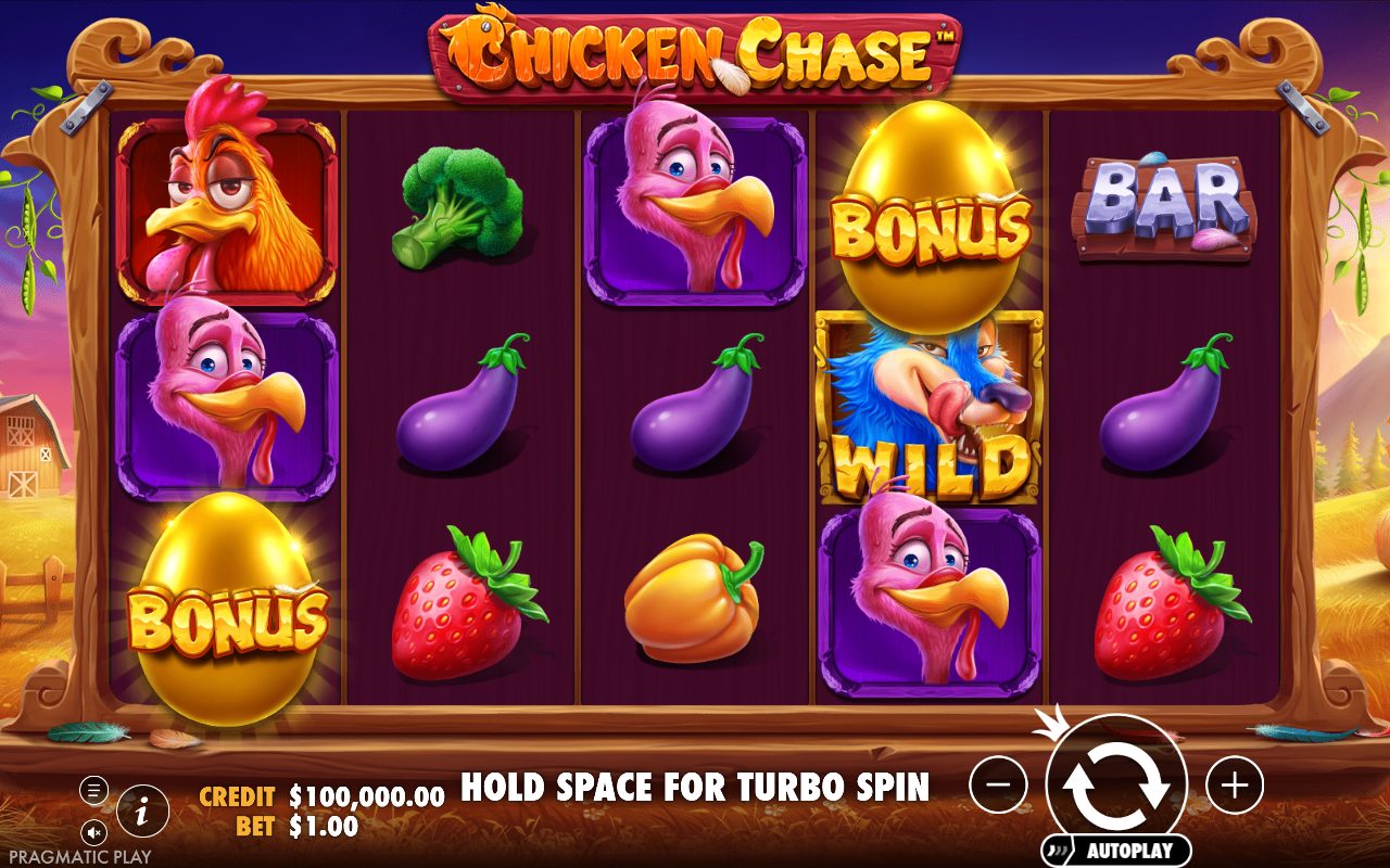 Chicken Chase game lobby / feature intro