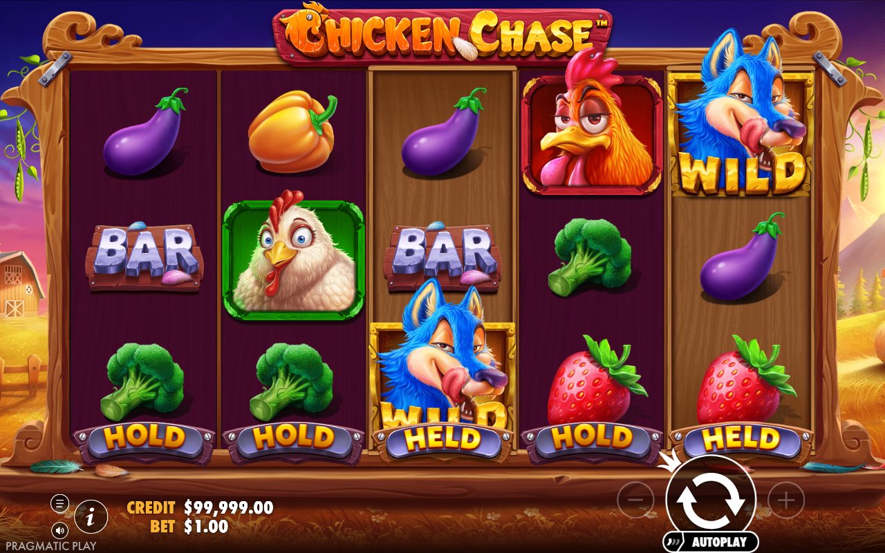 Chicken Chase base game reels