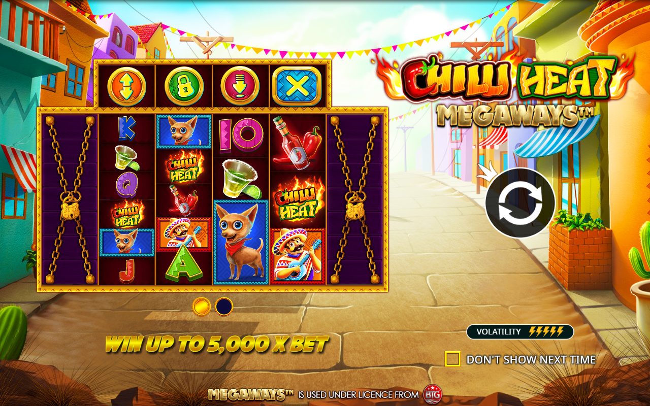 Chilli Heat Megaways game lobby / feature intro
