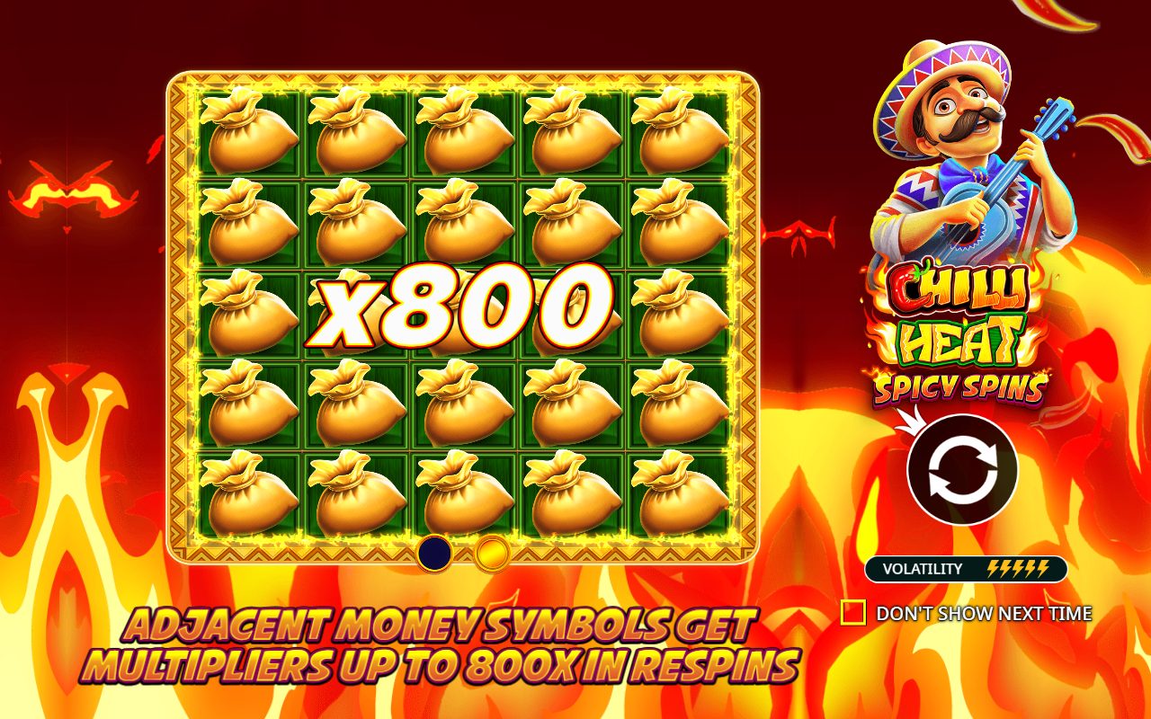 Chilli Heat Spicy Spins game lobby / feature intro