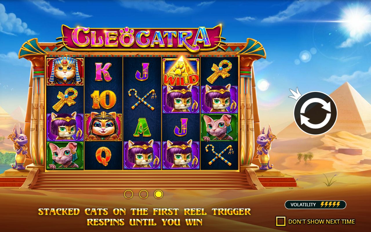 Cleocatra game lobby / feature intro