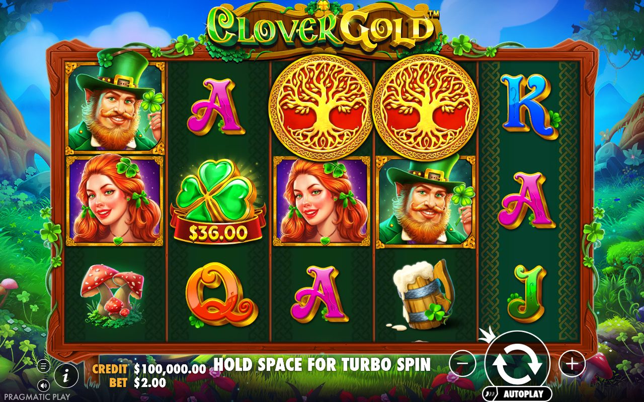 Clover Gold base game reels