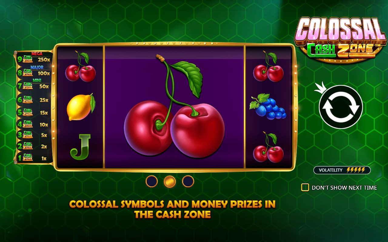 Colossal Cash Zone game lobby / feature intro