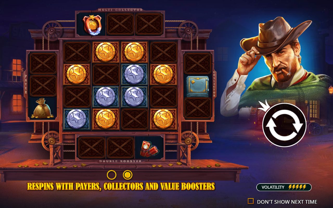 Cowboy Coins game lobby / feature intro