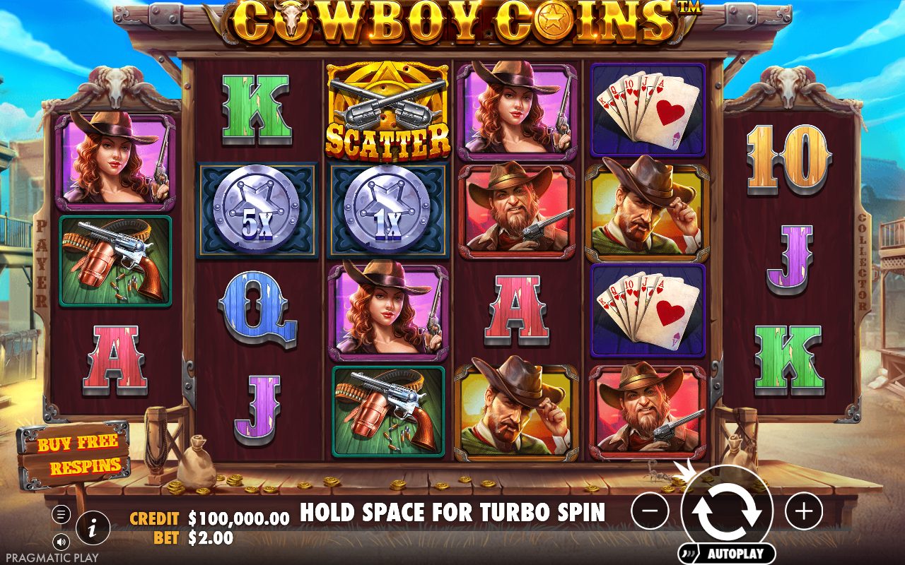 Cowboy Coins base game reels