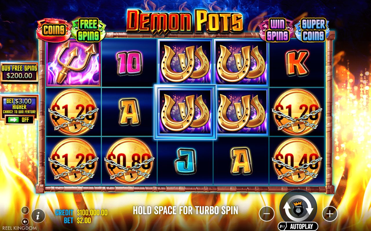 Demon Pots game lobby / feature intro