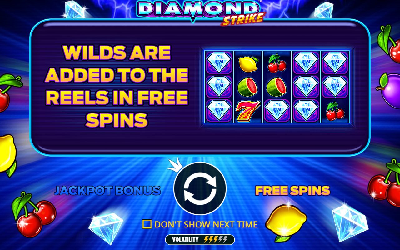 Diamond Strike game lobby / feature intro