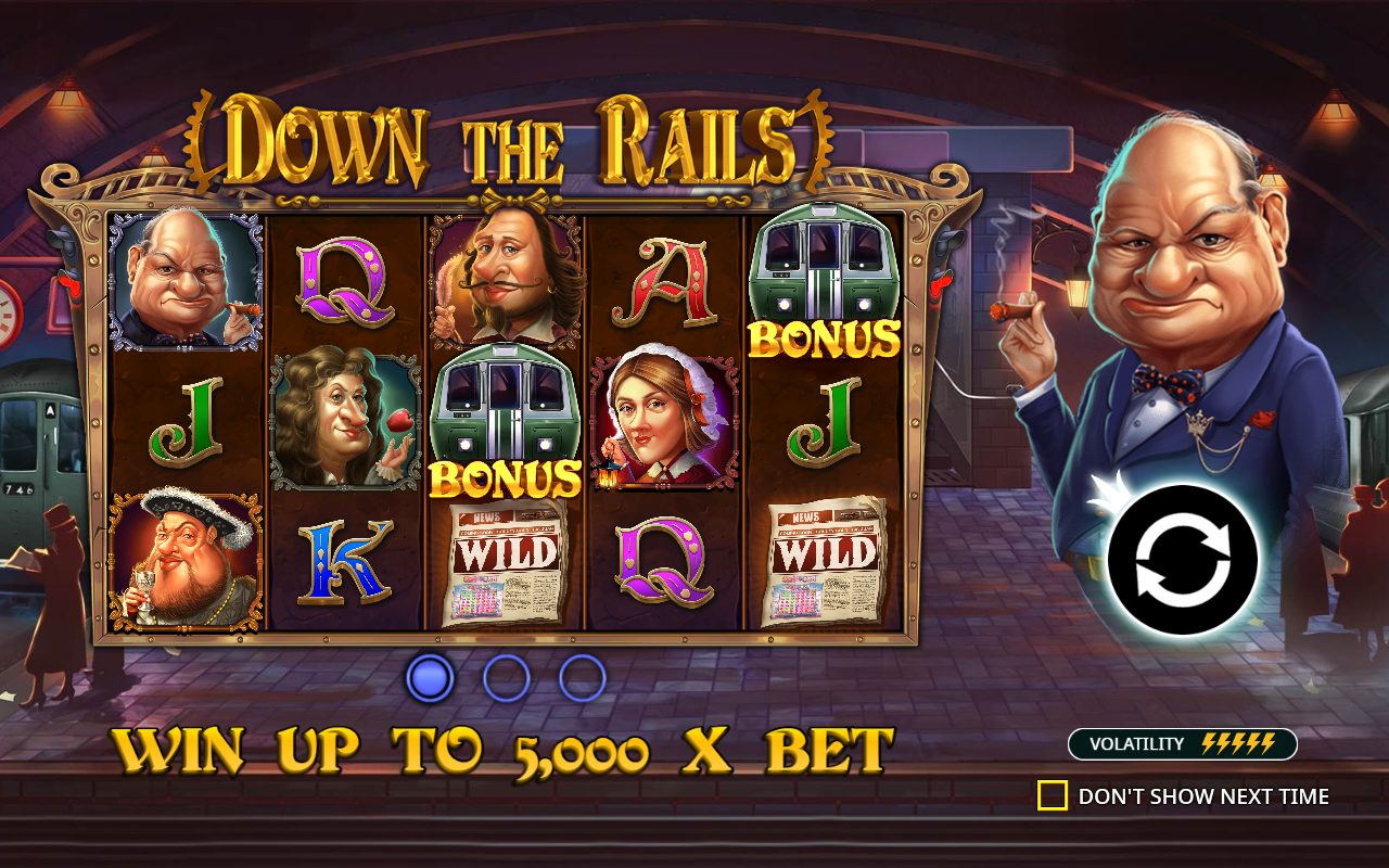 Down the Rails game lobby / feature intro