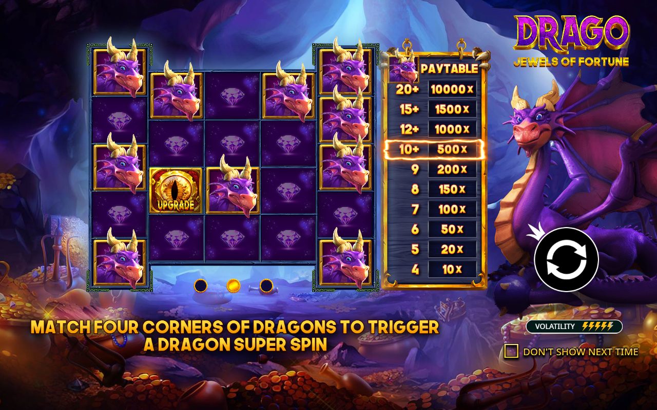 Drago Jewels of Fortune base game reels
