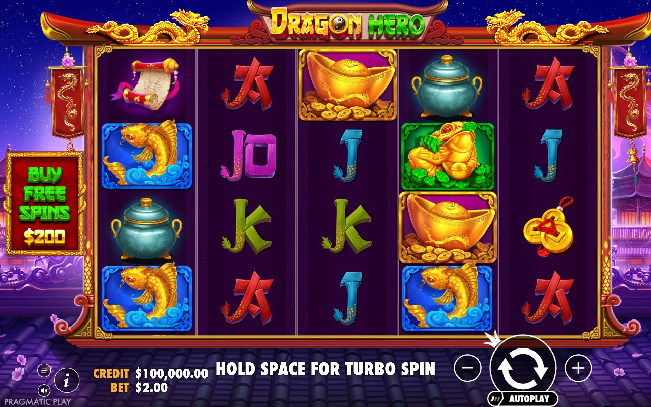 Dragon Hero base game reels