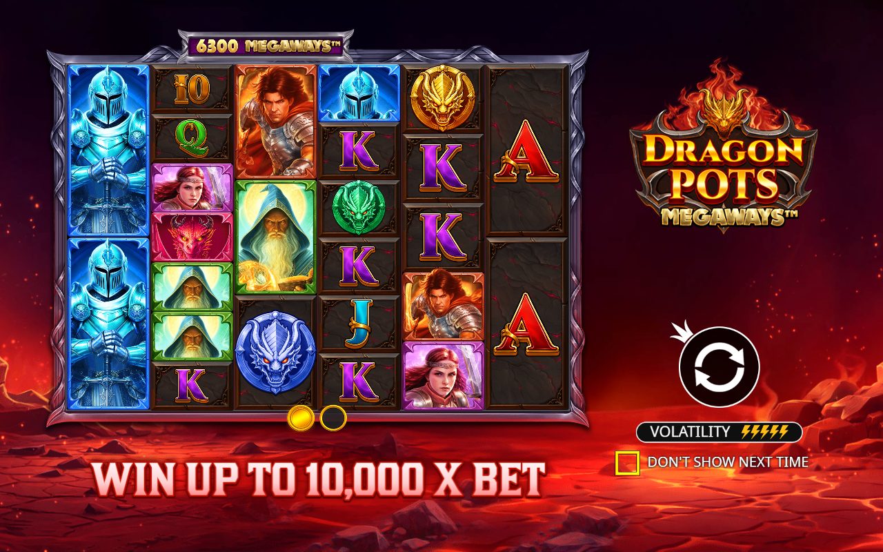 Dragon Pots Megaways game lobby / feature intro