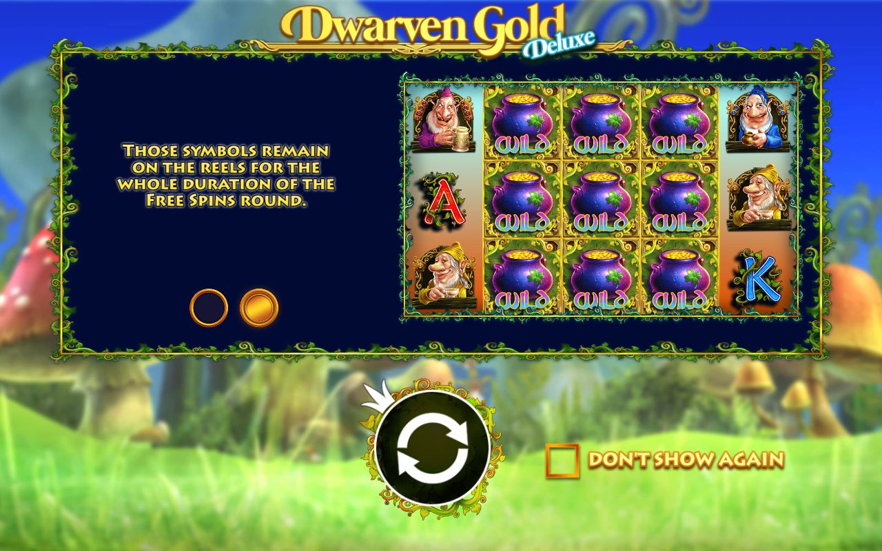 Dwarven Gold Deluxe game lobby / feature intro