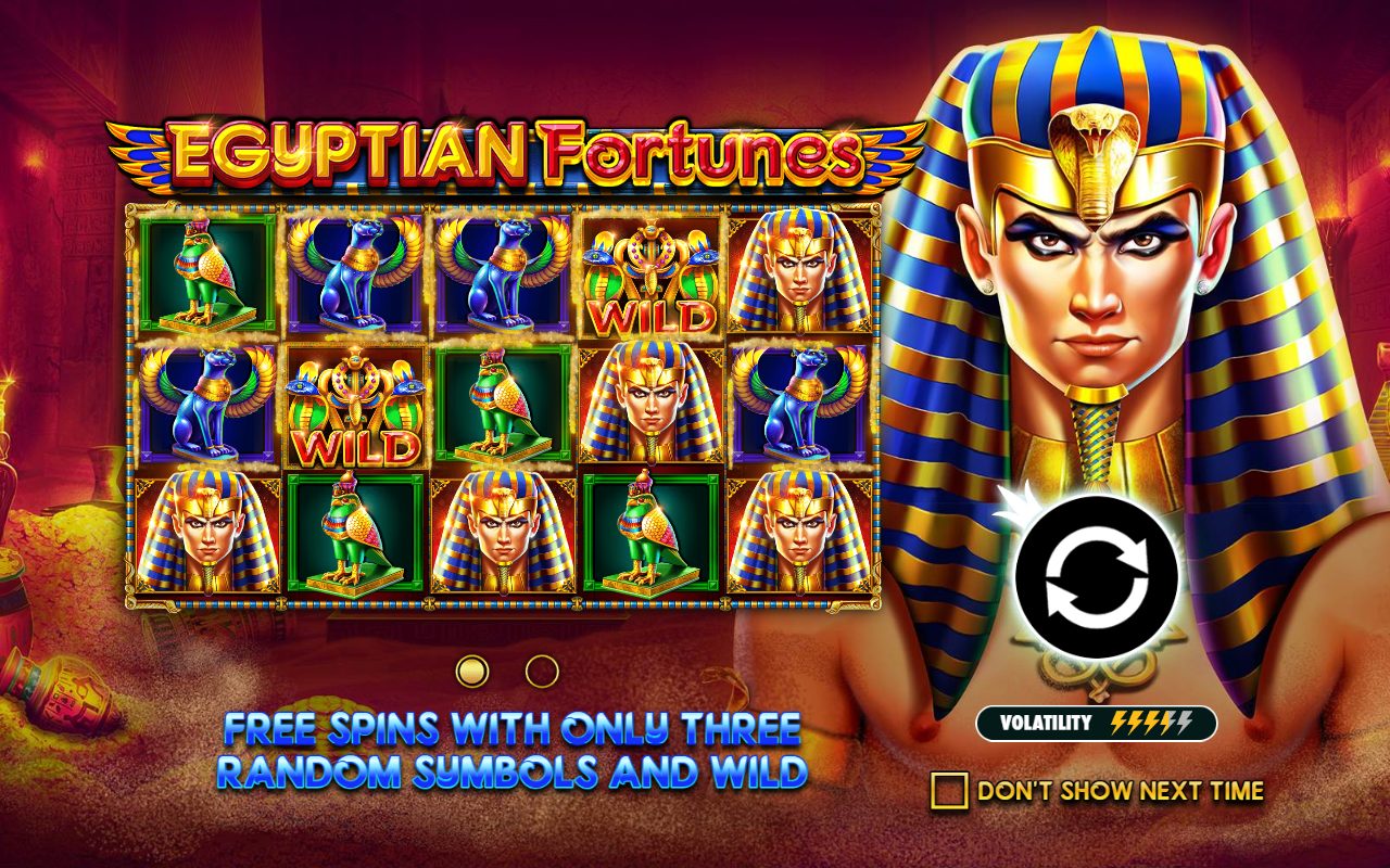 Egyptian Fortunes game lobby / feature intro