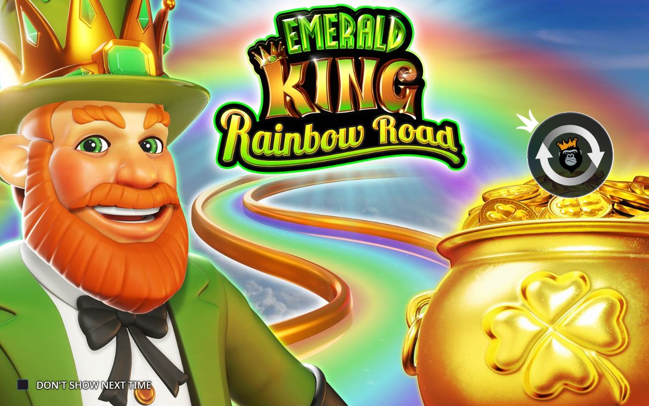Emerald King Rainbow Road game lobby / feature intro