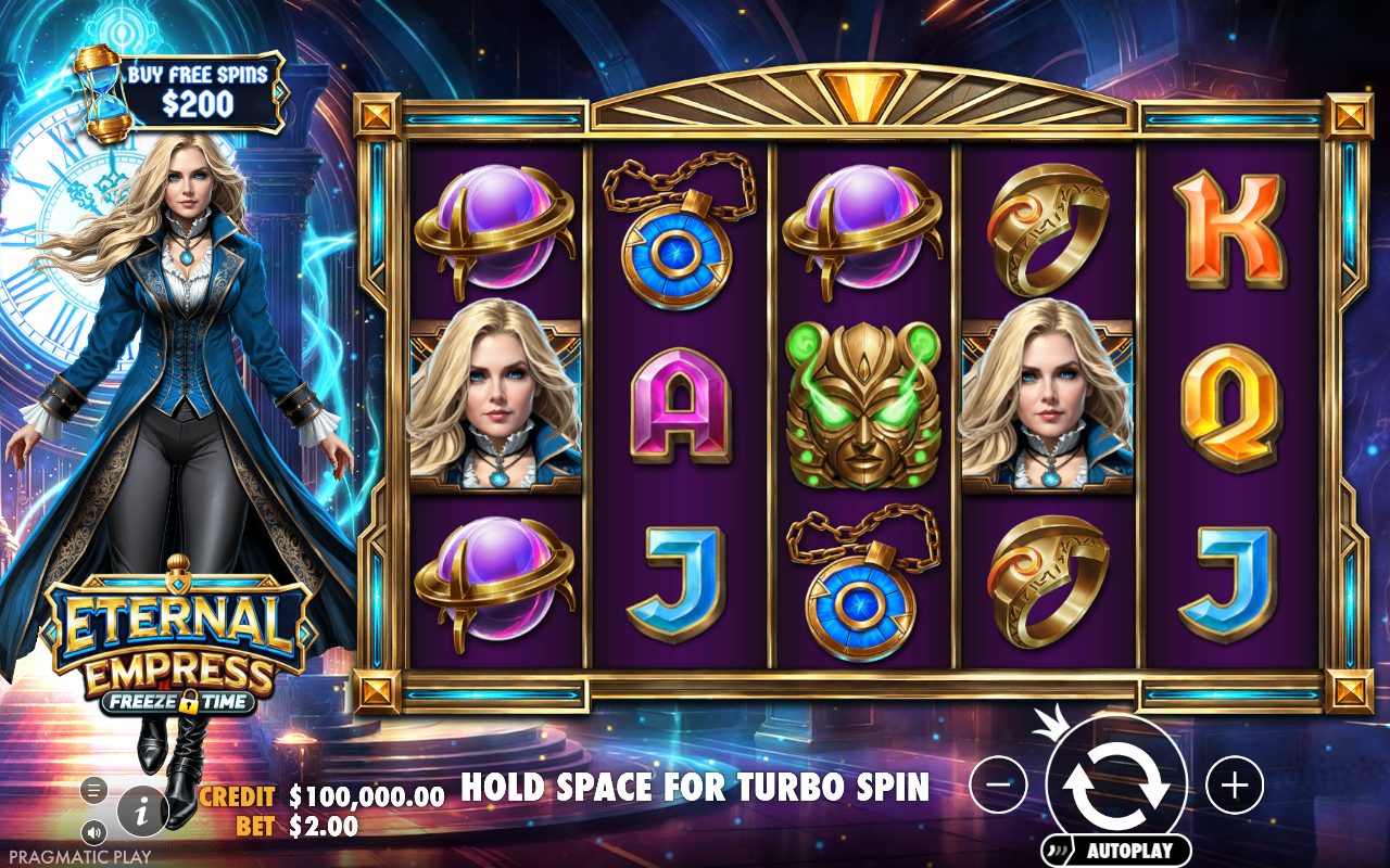 Eternal Empress Freeze Time base game reels