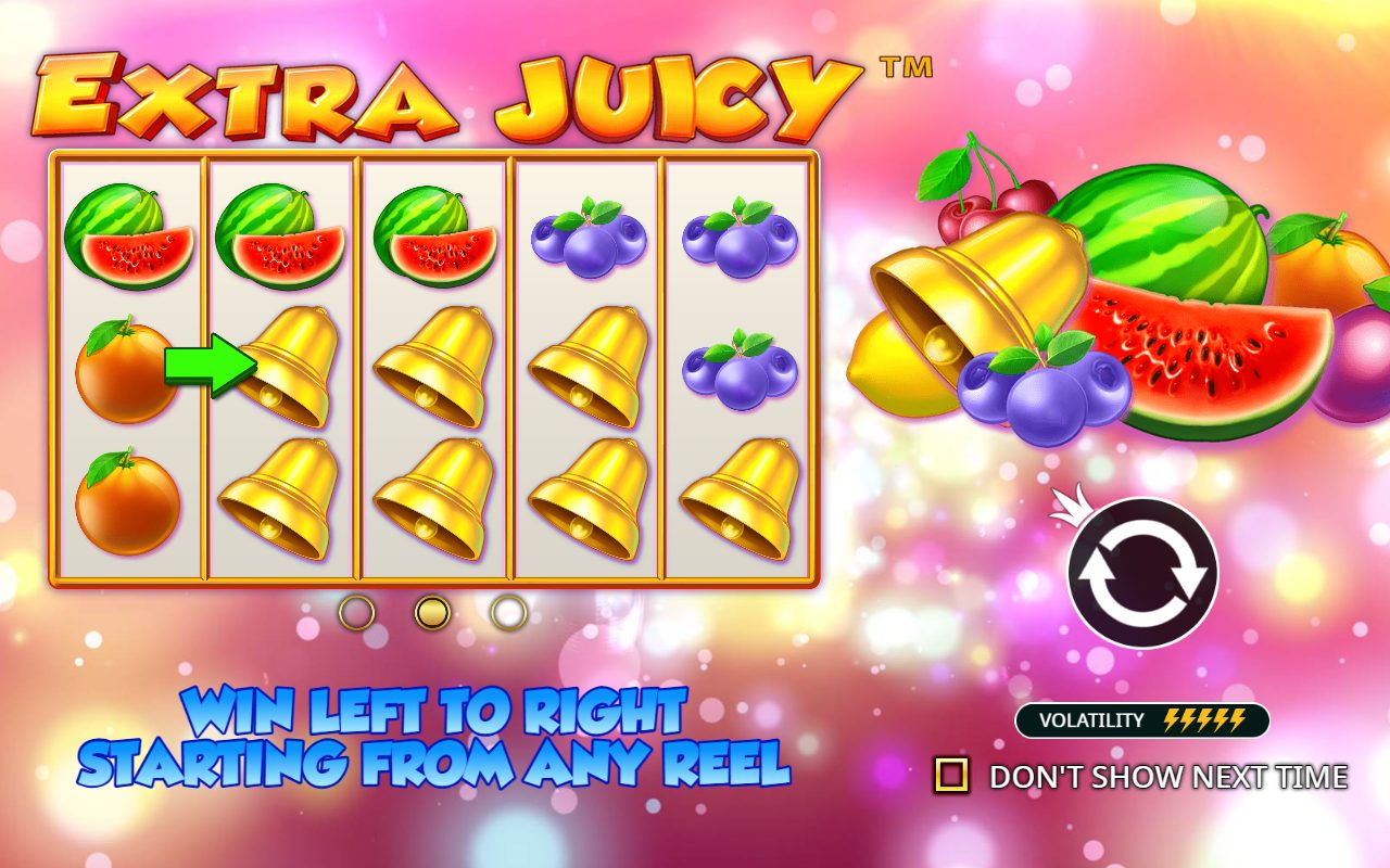 Extra Juicy game lobby / feature intro