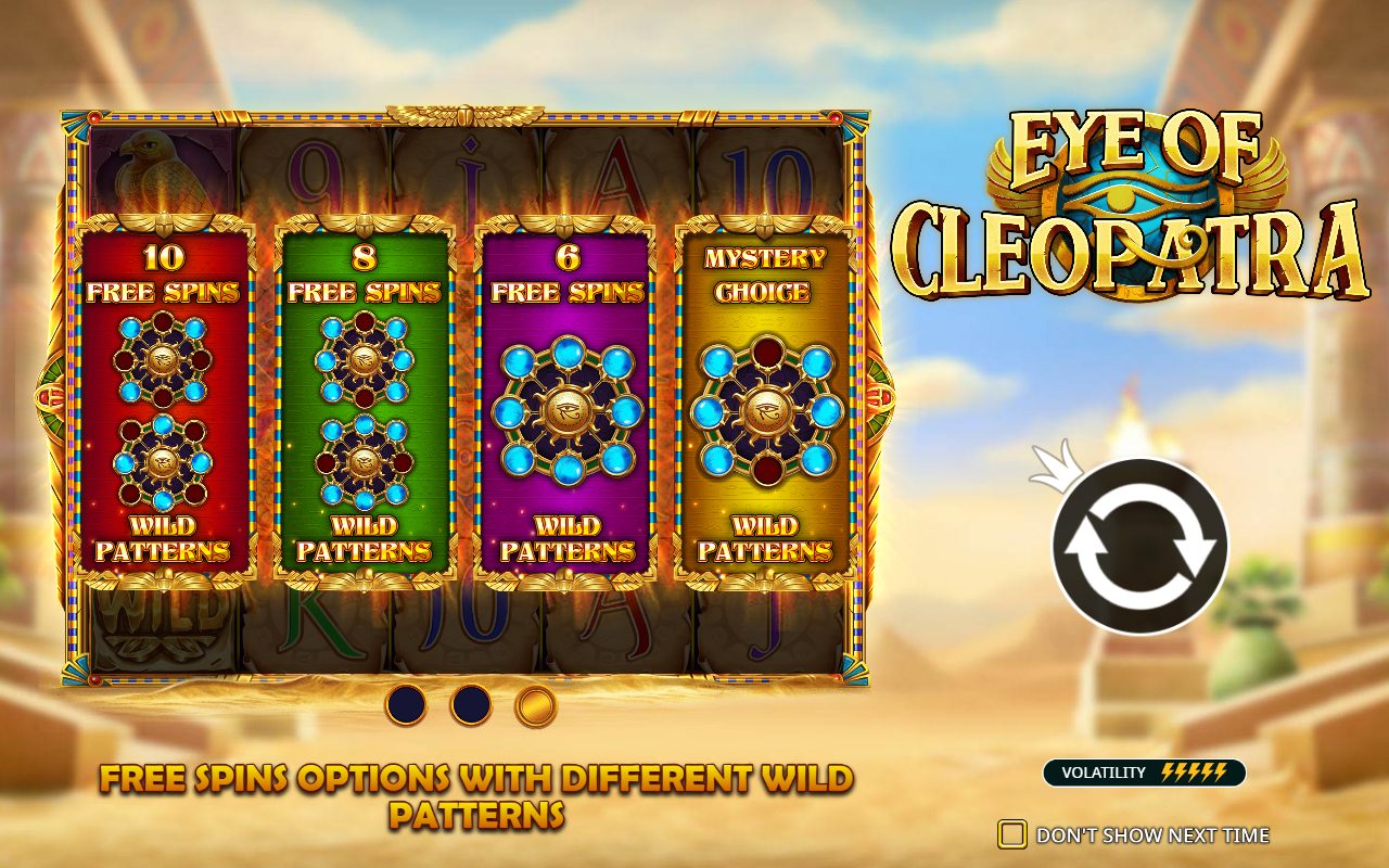 Eye of Cleopatra game lobby / feature intro