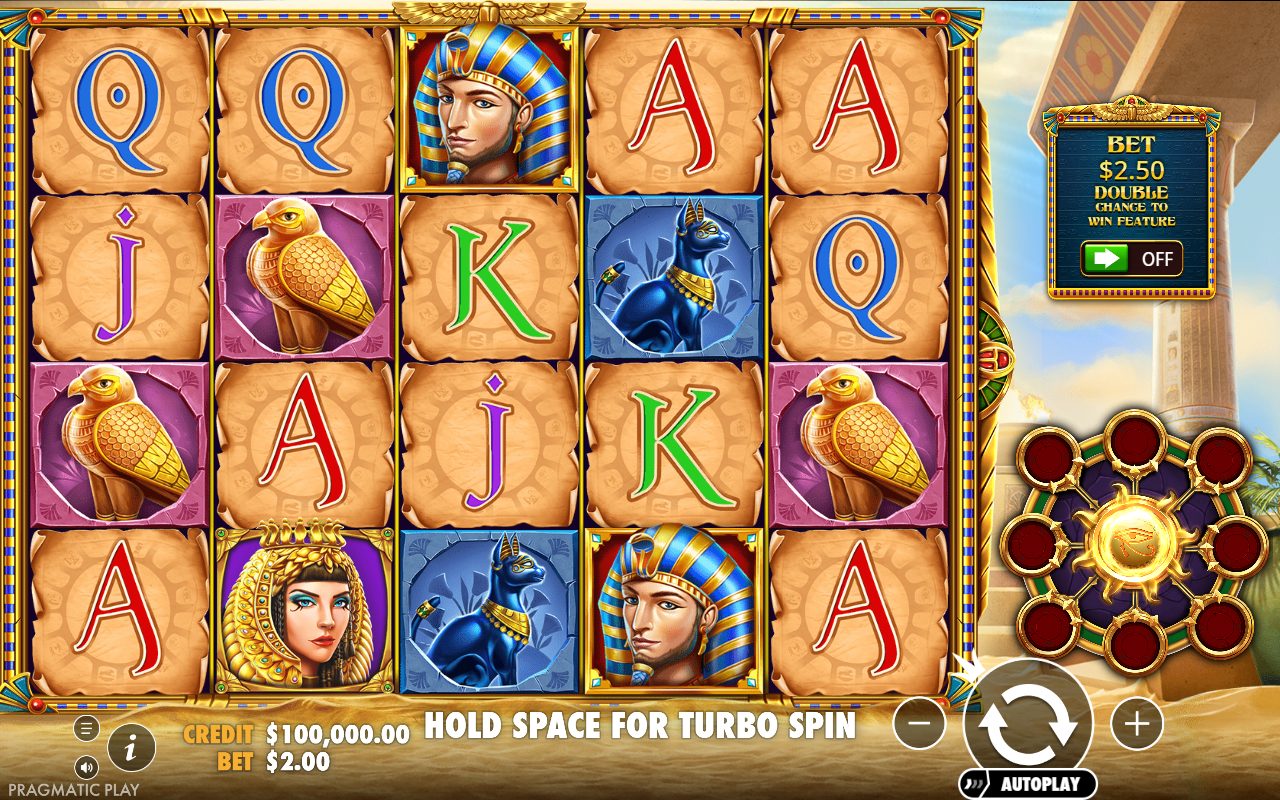 Eye of Cleopatra base game reels