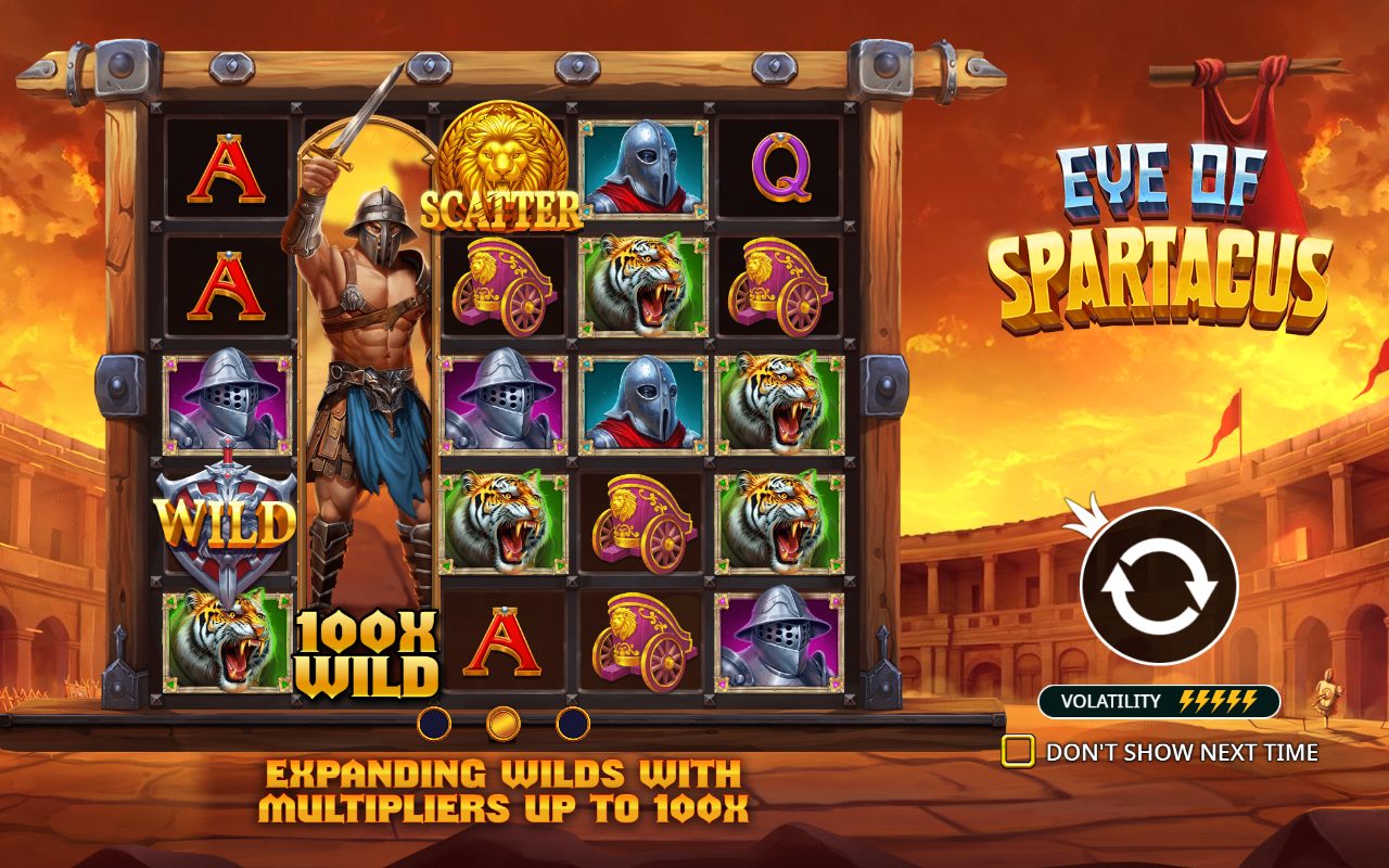 Eye of Spartacus game lobby / feature intro