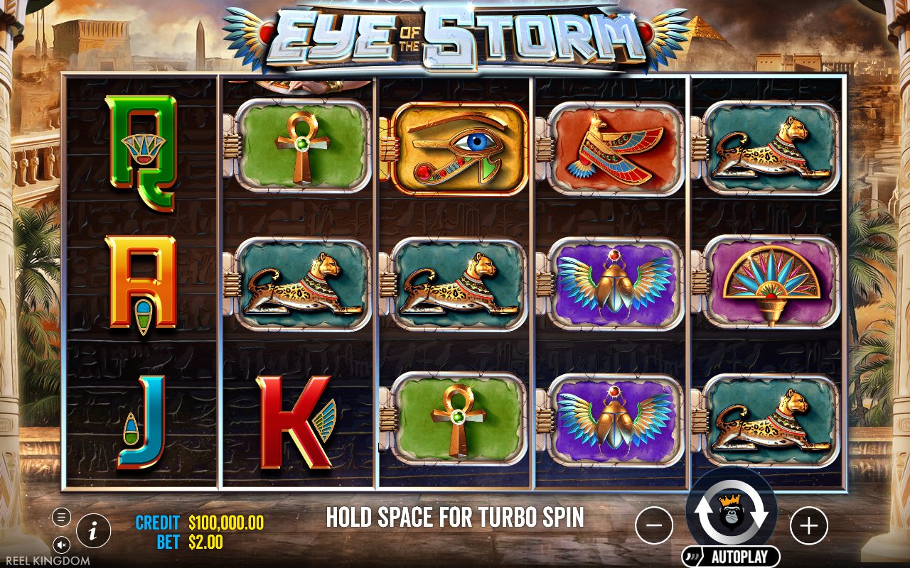 Eye of the Storm game lobby / feature intro