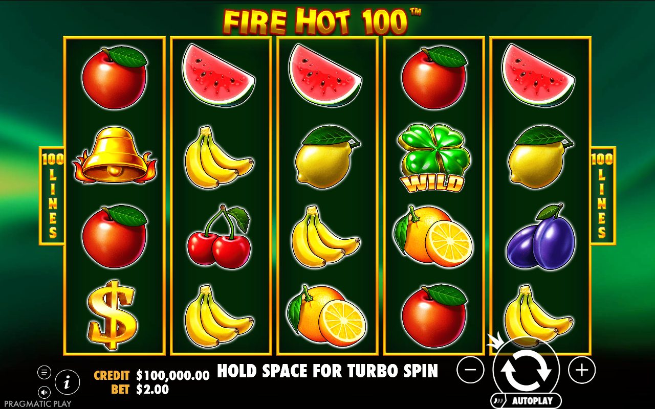 Fire Hot 100 game lobby / feature intro