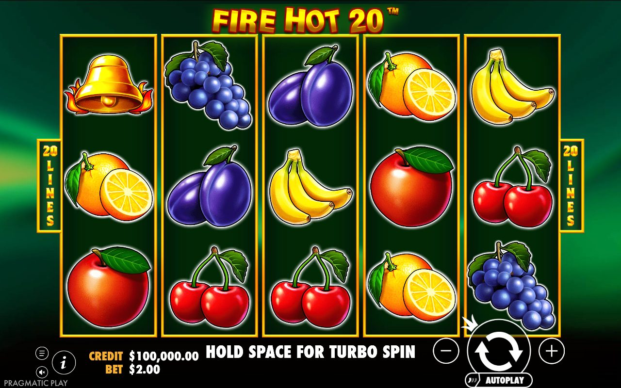 Fire Hot 20 game lobby / feature intro