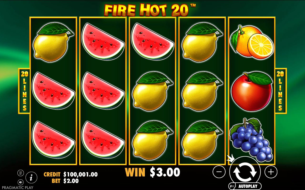 Fire Hot 20 base game reels