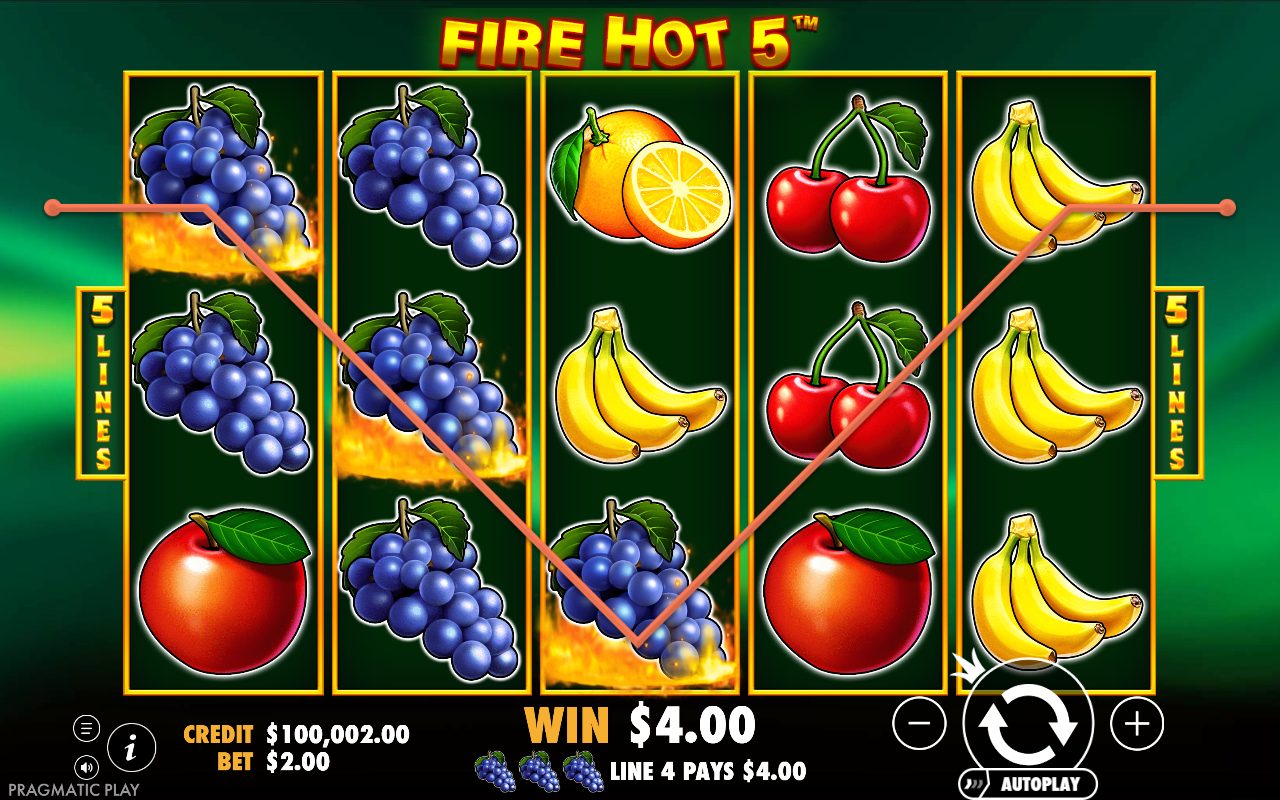 Fire Hot 5 base game reels