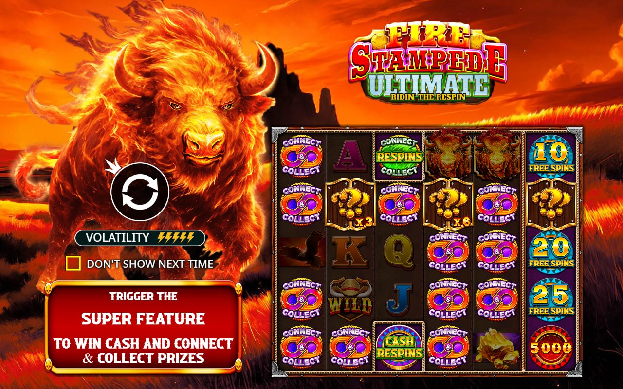 Fire Stampede Ultimate game lobby / feature intro