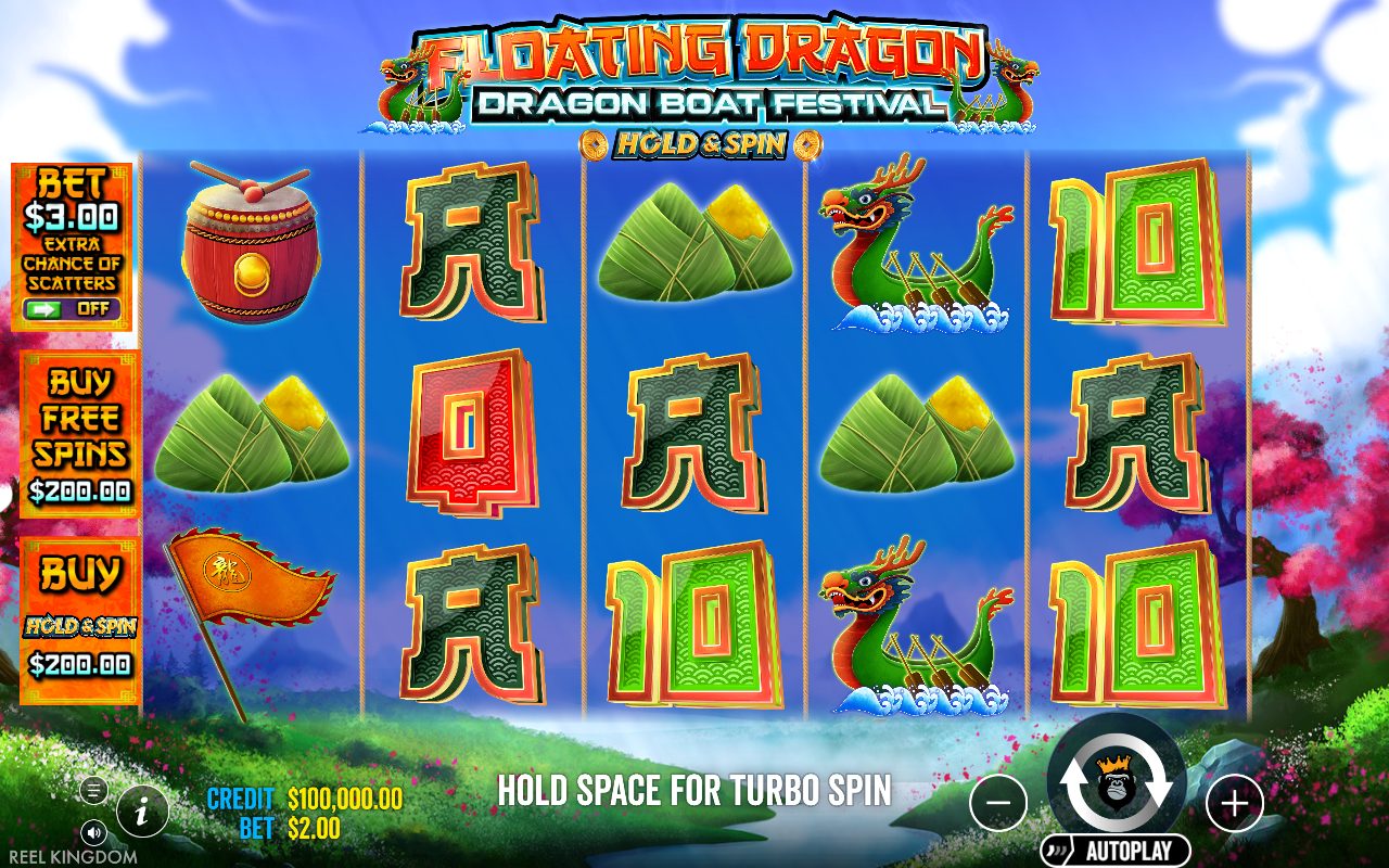 Floating Dragon Dragon Boat Festival base game reels