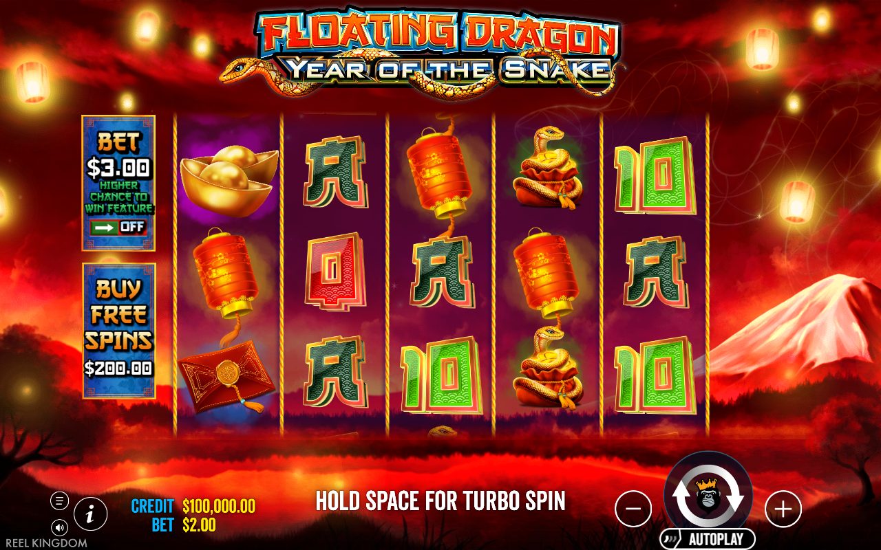 Floating Dragon - Year of the Snake base game reels