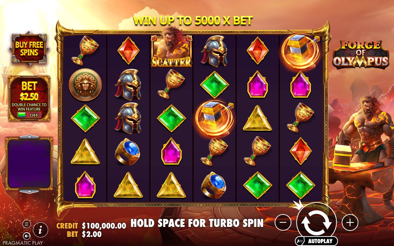 Forge of Olympus base game reels