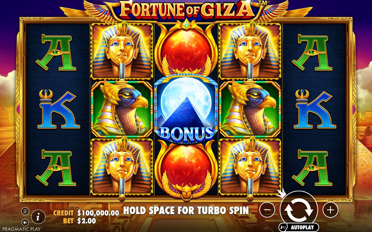 Fortune of Giza game lobby / feature intro