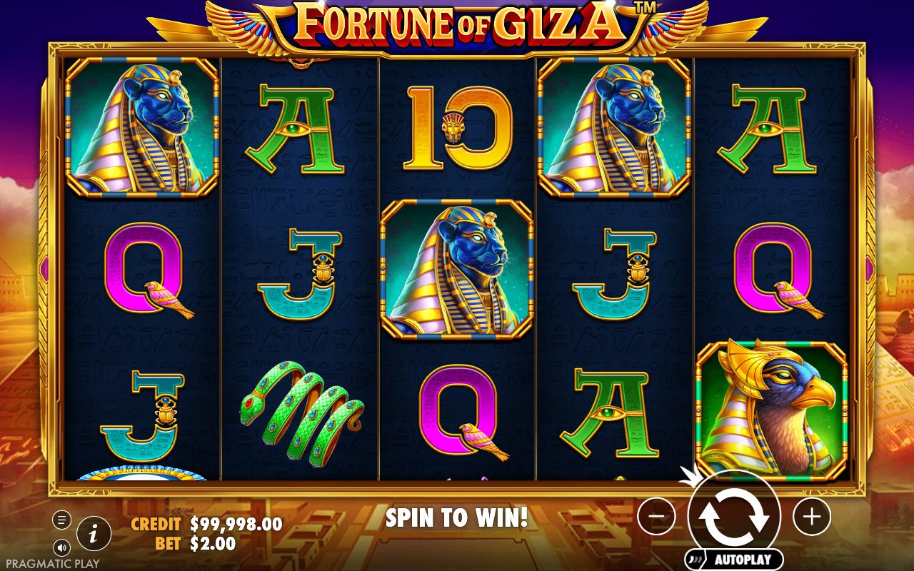Fortune of Giza base game reels