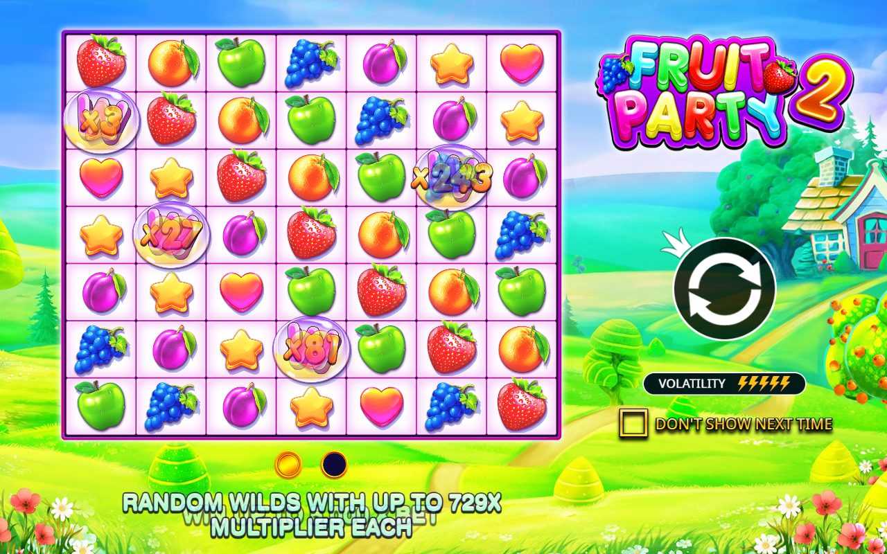 Fruit Party 2 game lobby / feature intro